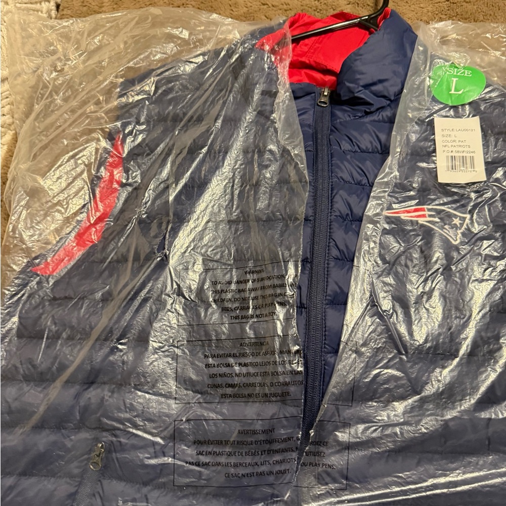 Stylish Navy Blue Vest with Red Accents
